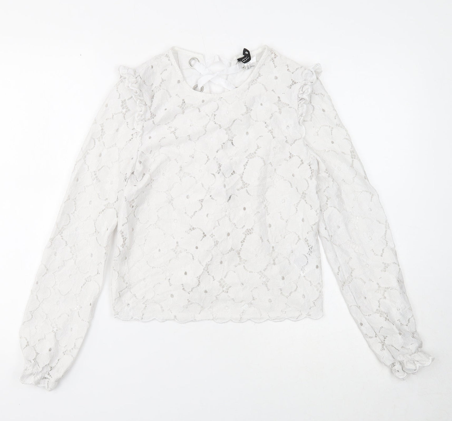 Womens UK Size 6 Divided White Basic Blouse