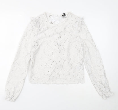 Womens UK Size 6 Divided White Basic Blouse