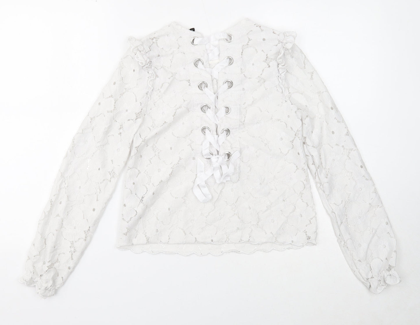 Womens UK Size 6 Divided White Basic Blouse