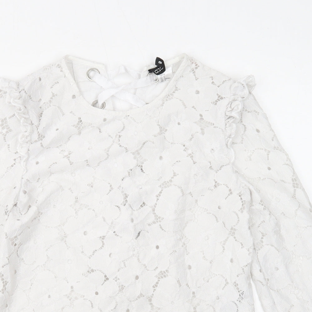 Womens UK Size 6 Divided White Basic Blouse