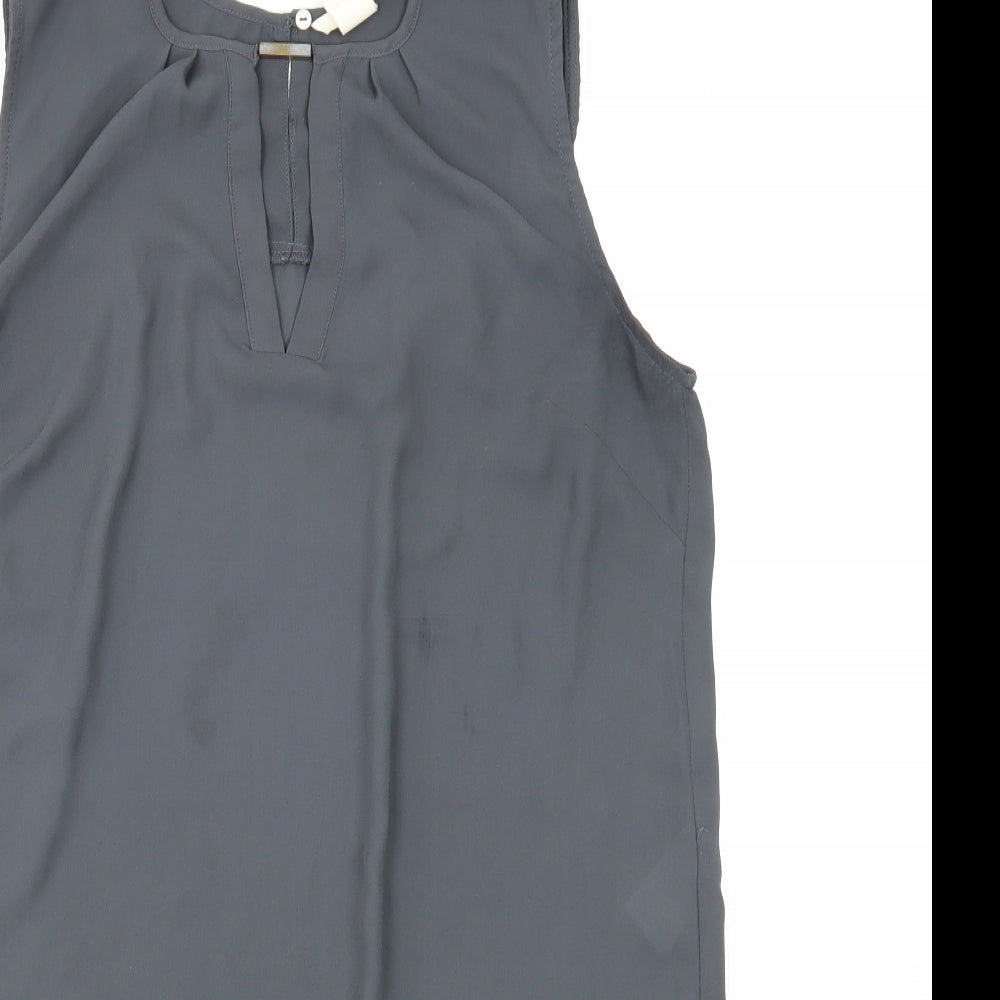 Womens UK Size 8 H&M Grey Basic Blouse