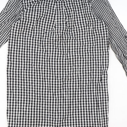 Womens UK Size 10 Cameo Rose Black Basic Button-Up