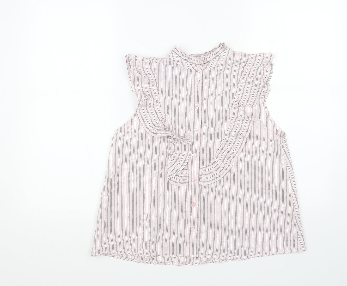 Womens UK Size 10 Topshop Pink Basic Button-Up