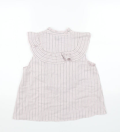 Womens UK Size 10 Topshop Pink Basic Button-Up