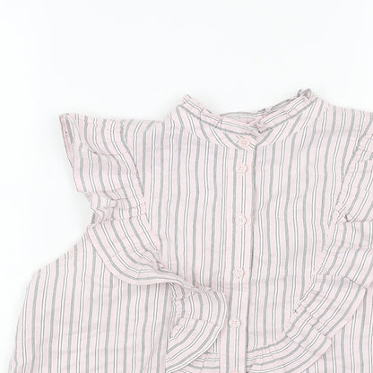 Womens UK Size 10 Topshop Pink Basic Button-Up