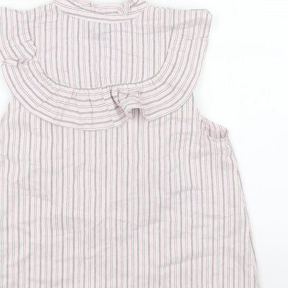 Womens UK Size 10 Topshop Pink Basic Button-Up