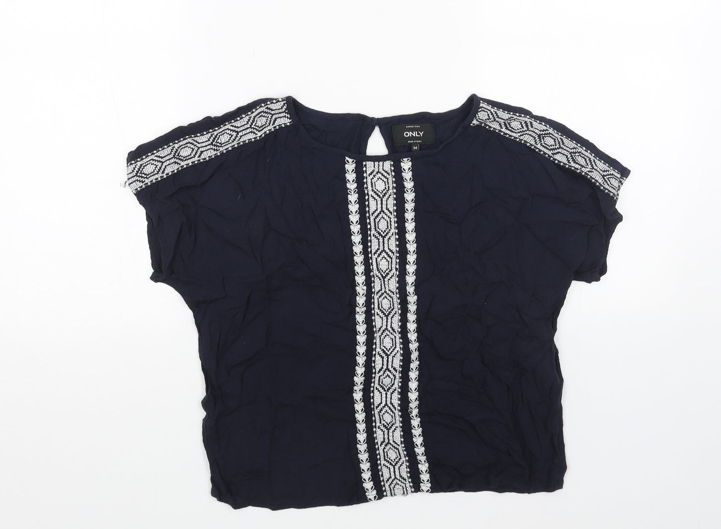 Womens UK Size 6 Only Black Basic Blouse
