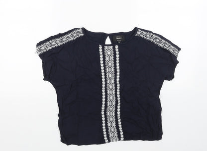 Womens UK Size 6 Only Black Basic Blouse