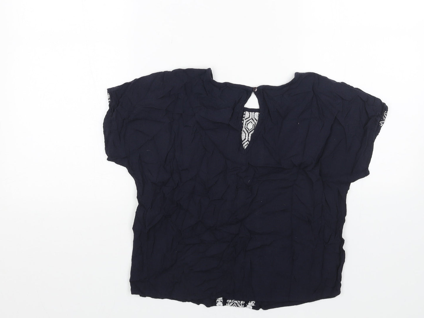 Womens UK Size 6 Only Black Basic Blouse