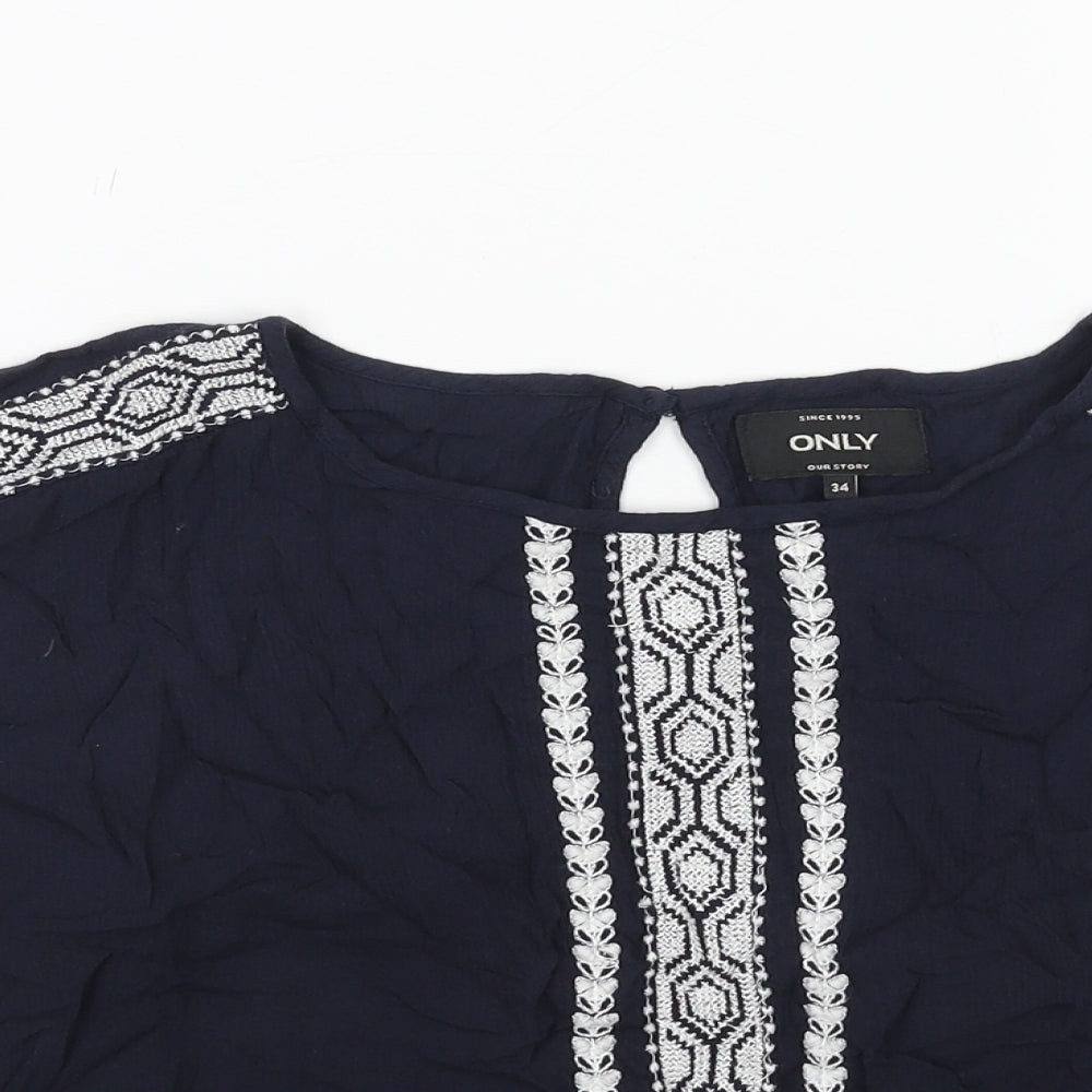 Womens UK Size 6 Only Black Basic Blouse