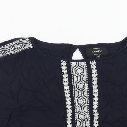 Womens UK Size 6 Only Black Basic Blouse