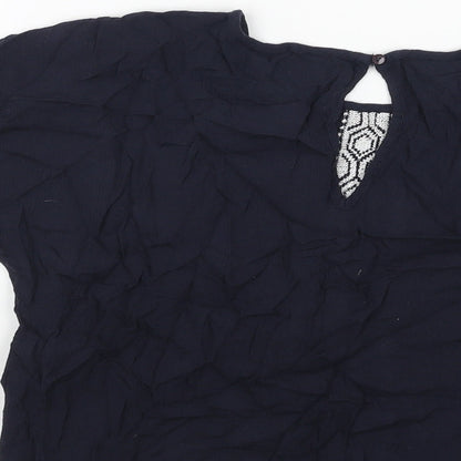 Womens UK Size 6 Only Black Basic Blouse