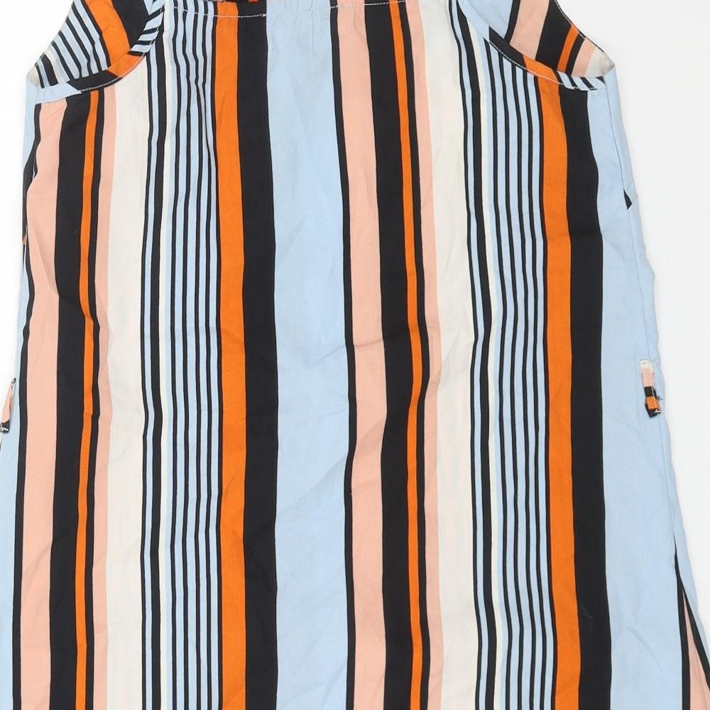 Primark Womens Multicoloured Striped Polyester Camisole Tank Size 8 V-Neck