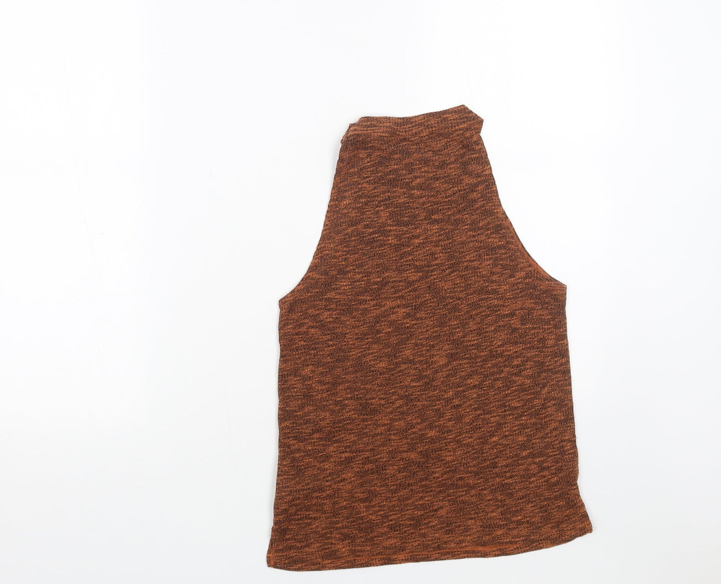 Womens UK Size 10 Topshop Orange Basic Tank