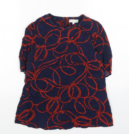 Womens UK Size 6 Warehouse Blue Basic Blouse