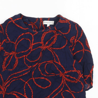 Womens UK Size 6 Warehouse Blue Basic Blouse
