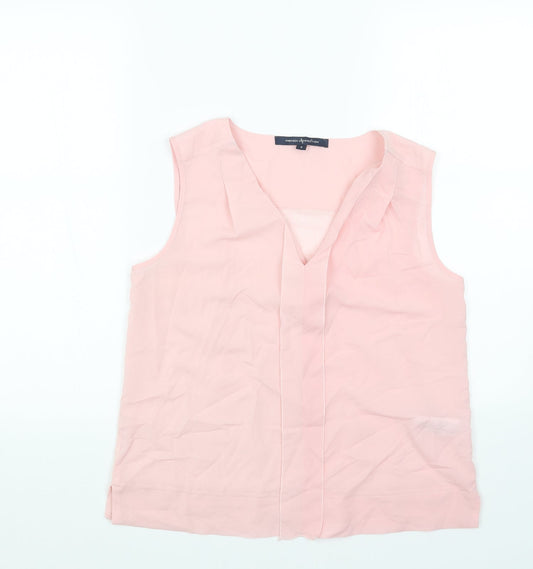 Womens UK Size S French Connection Pink Basic Tank