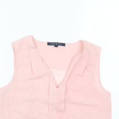 Womens UK Size S French Connection Pink Basic Tank
