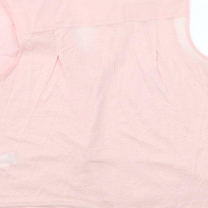 Womens UK Size S French Connection Pink Basic Tank