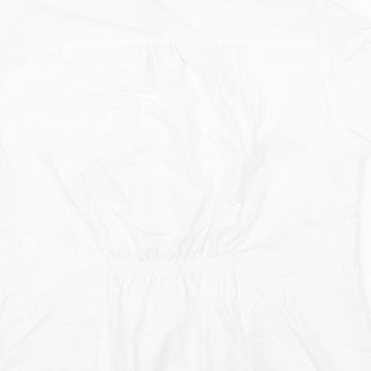 IA MODA Womens White Polyester Basic Button-Up Size 20 Collared