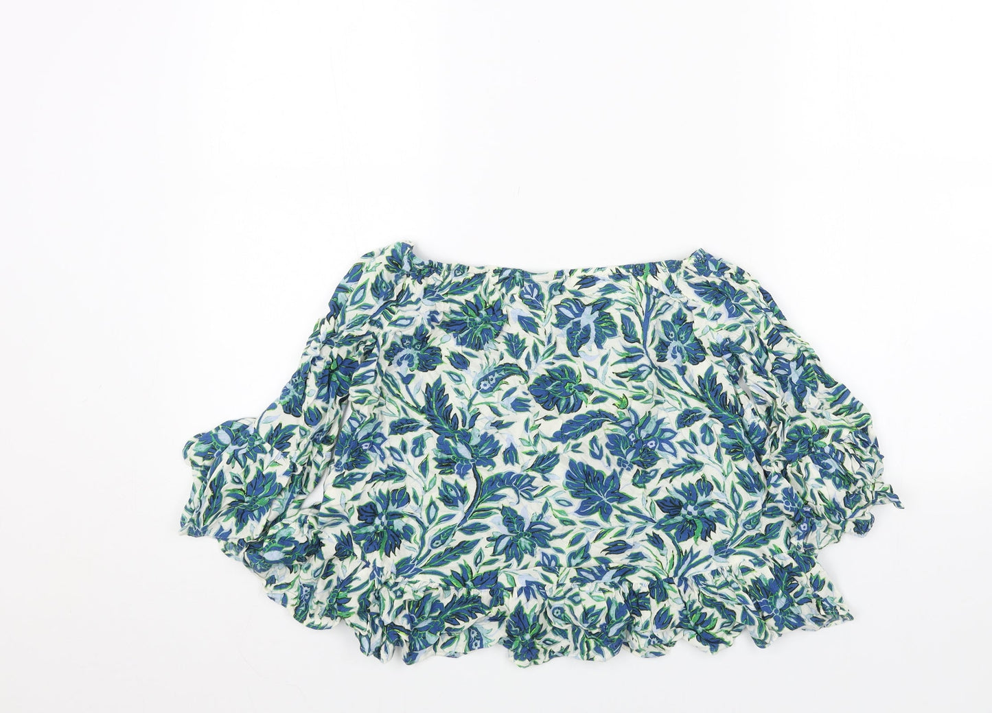 Womens UK Size 8 Topshop Blue Basic Blouse