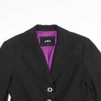 Per Una Womens Grey Wool Jacket Suit Jacket Size 10