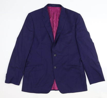 Mens UK Size 40 Performance suit Regular Blue Suit Jacket