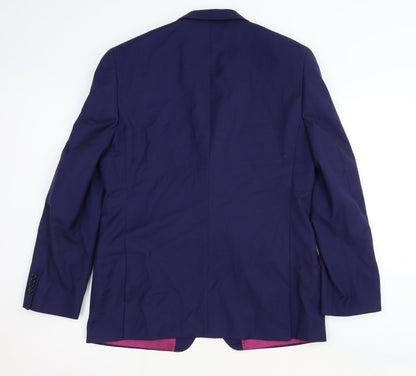Mens UK Size 40 Performance suit Regular Blue Suit Jacket