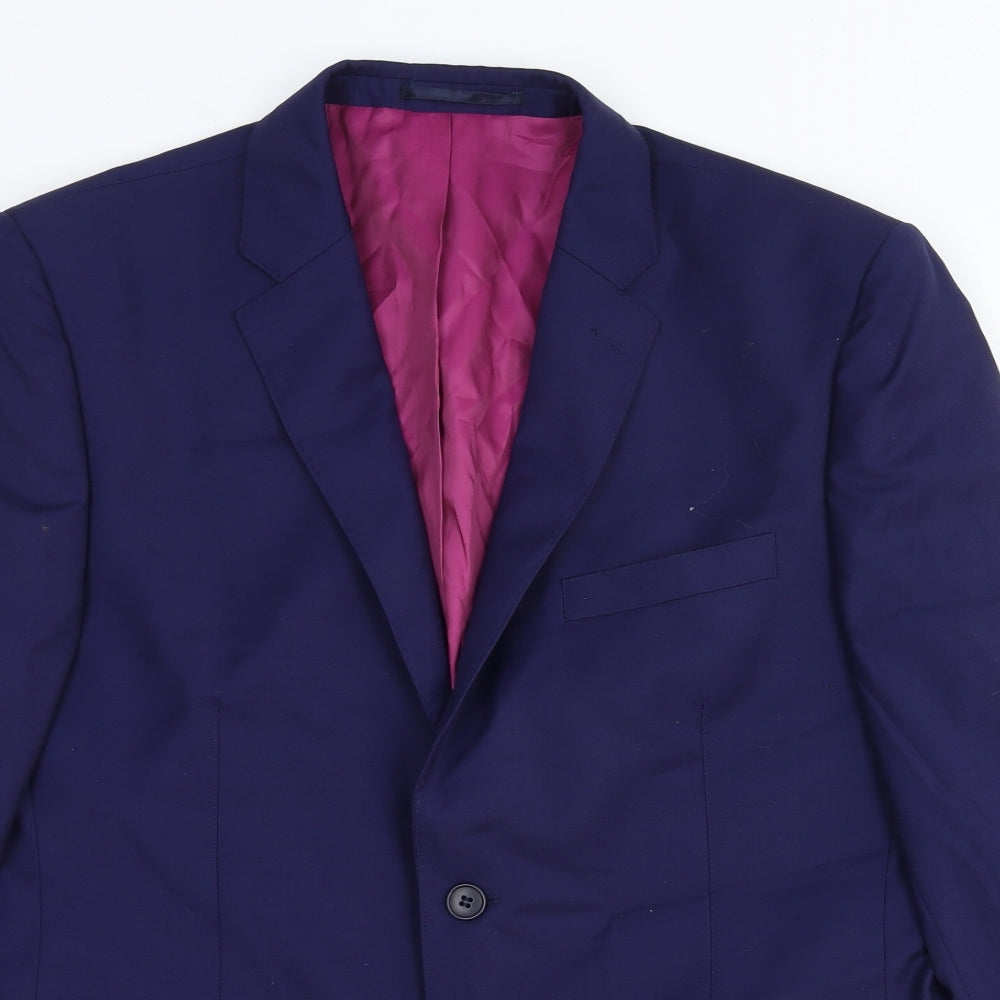 Mens UK Size 40 Performance suit Regular Blue Suit Jacket