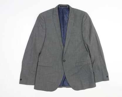 Mens UK Size 38 Debenhams Regular Grey Suit Jacket