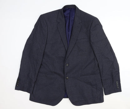 Mens UK Size 42 Marks and Spencer Regular Blue Suit Jacket