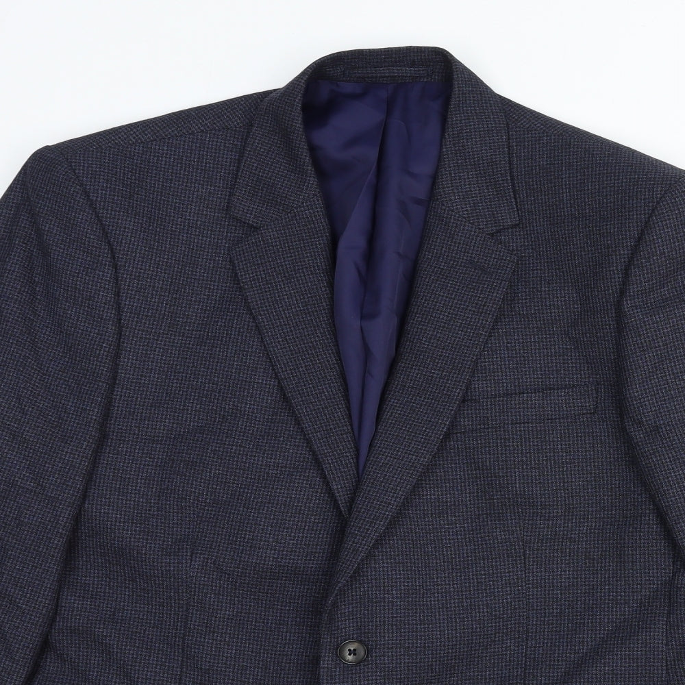 Mens UK Size 42 Marks and Spencer Regular Blue Suit Jacket
