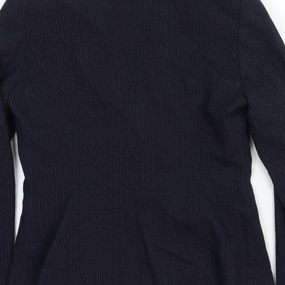 NEXT Womens Blue Pinstripe Wool Jacket Suit Jacket Size 6