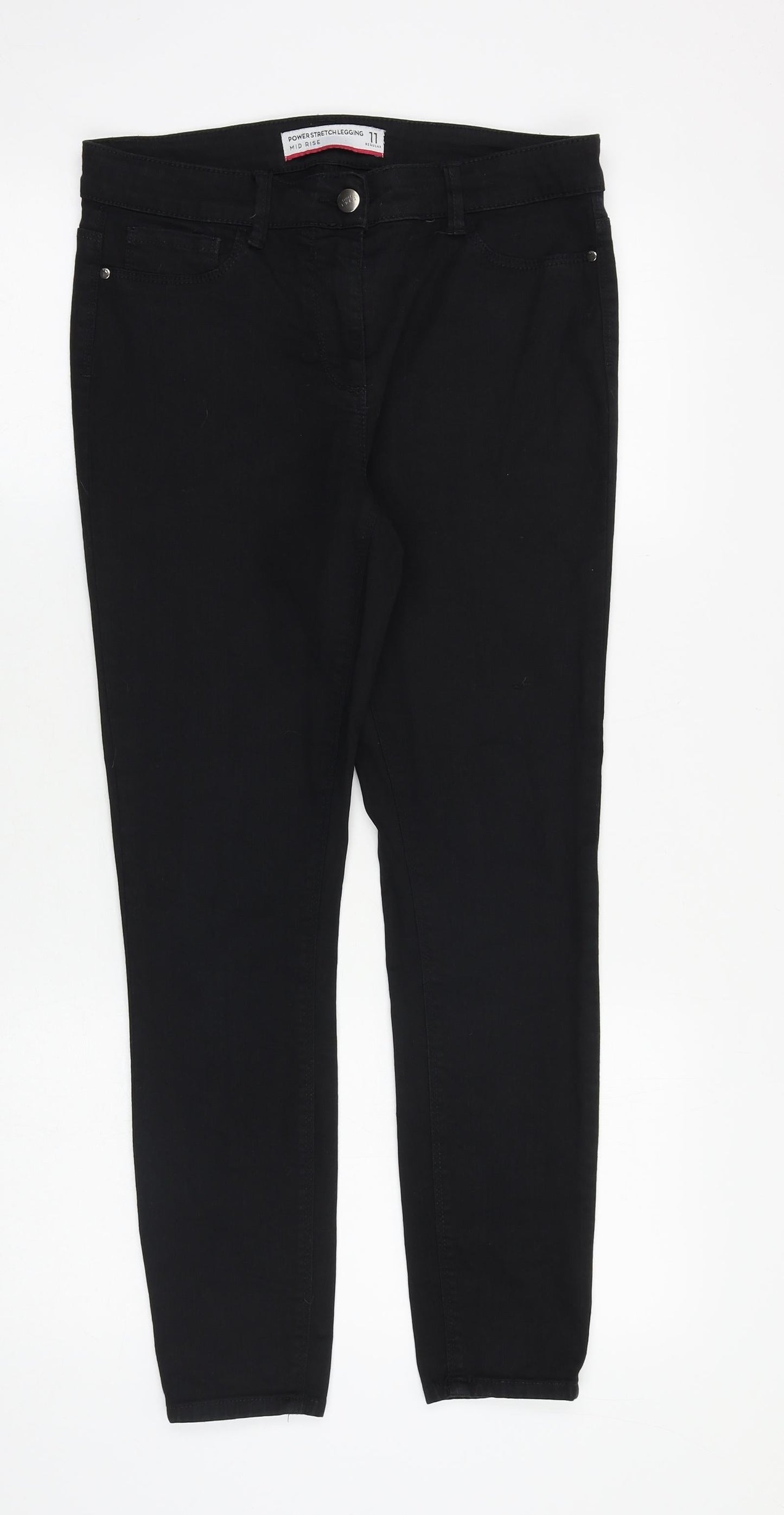 NEXT Womens Black Cotton Jegging Jeans Size 30 in Slim Zip