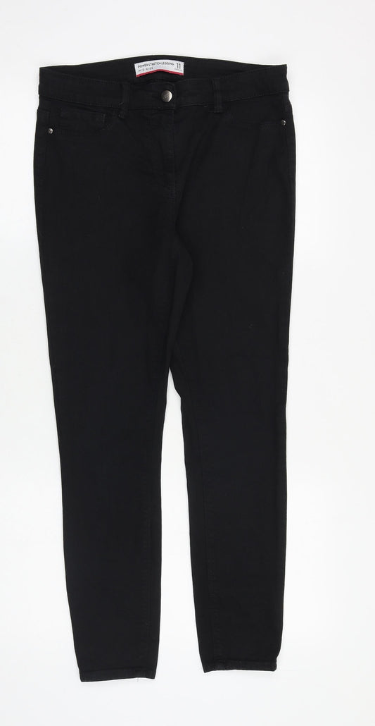 NEXT Womens Black Cotton Jegging Jeans Size 30 in Slim Zip