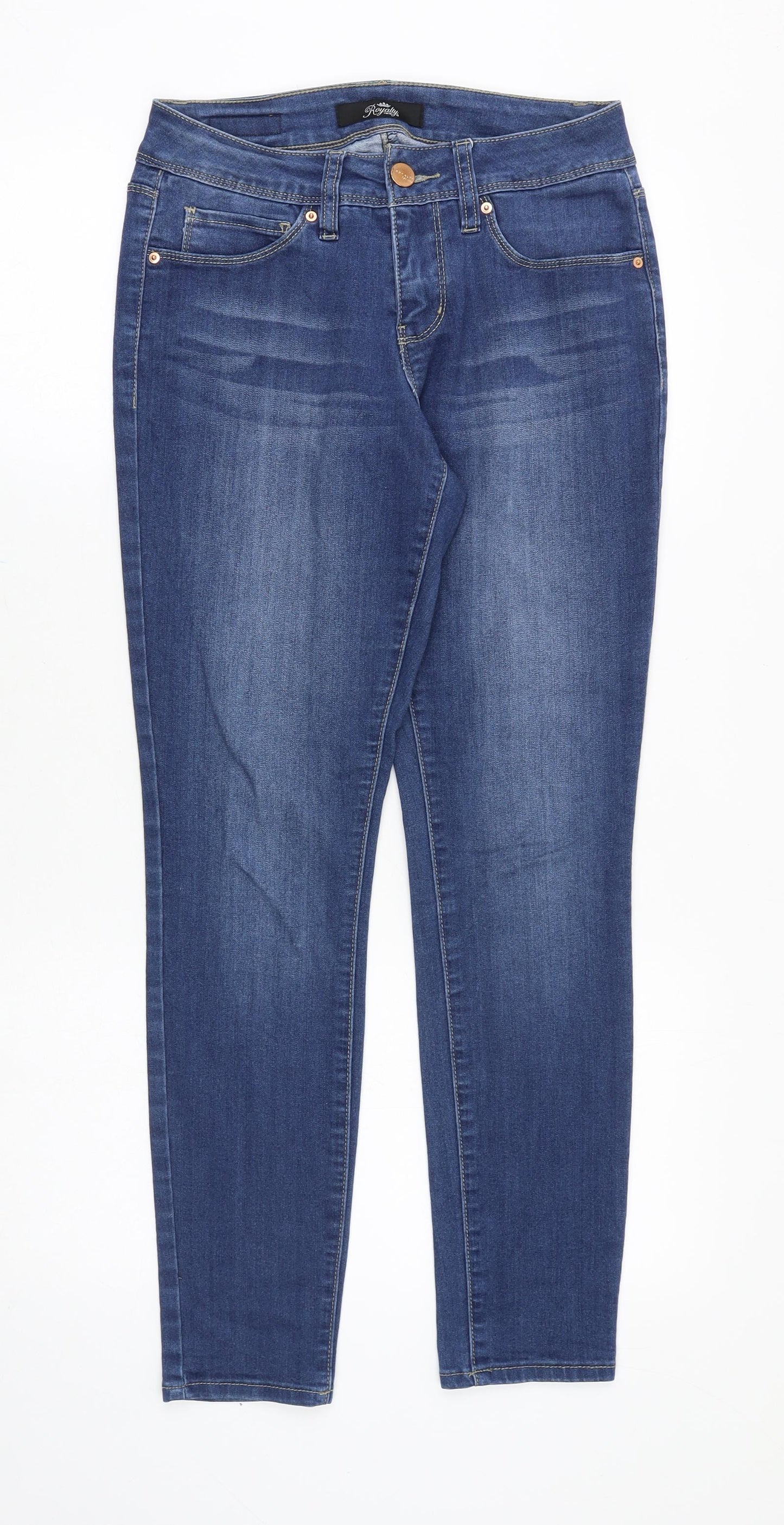 Womens UK Size 28 in Royalty Regular Fit Skinny Blue Jeans