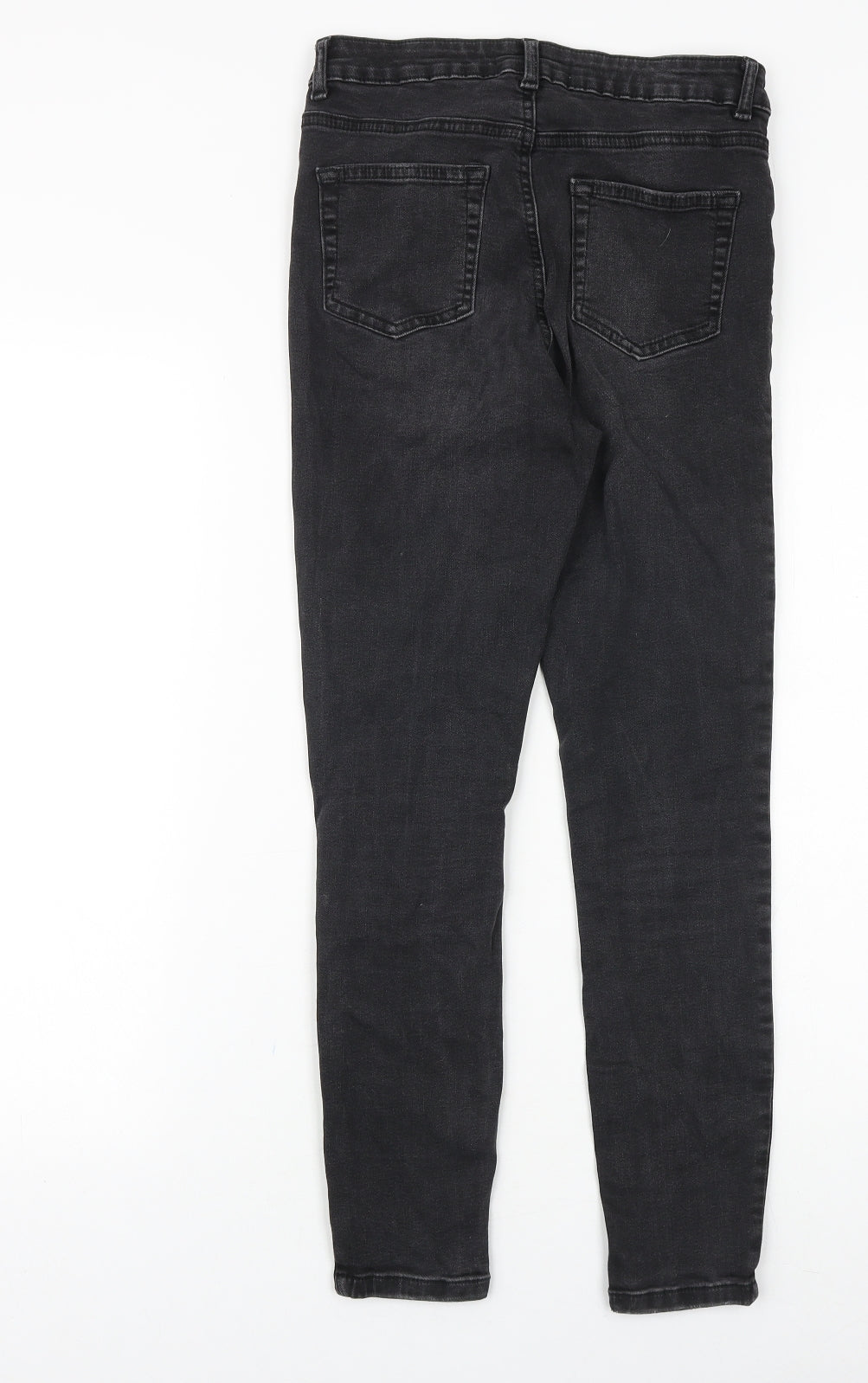 Denim & Co. Womens Black Cotton Skinny Jeans Size 10 Slim Zip