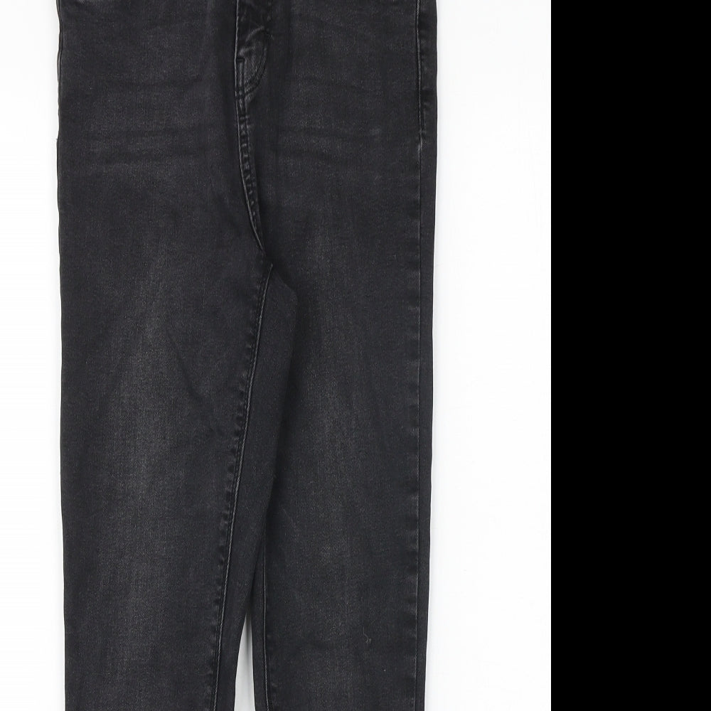 Denim & Co. Womens Black Cotton Skinny Jeans Size 10 Slim Zip