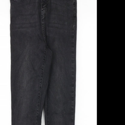 Denim & Co. Womens Black Cotton Skinny Jeans Size 10 Slim Zip