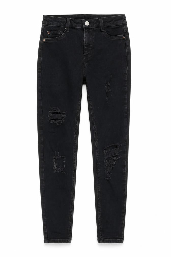 Womens UK Size 8 Denim & Co. Slim Fit Skinny Black Jeans