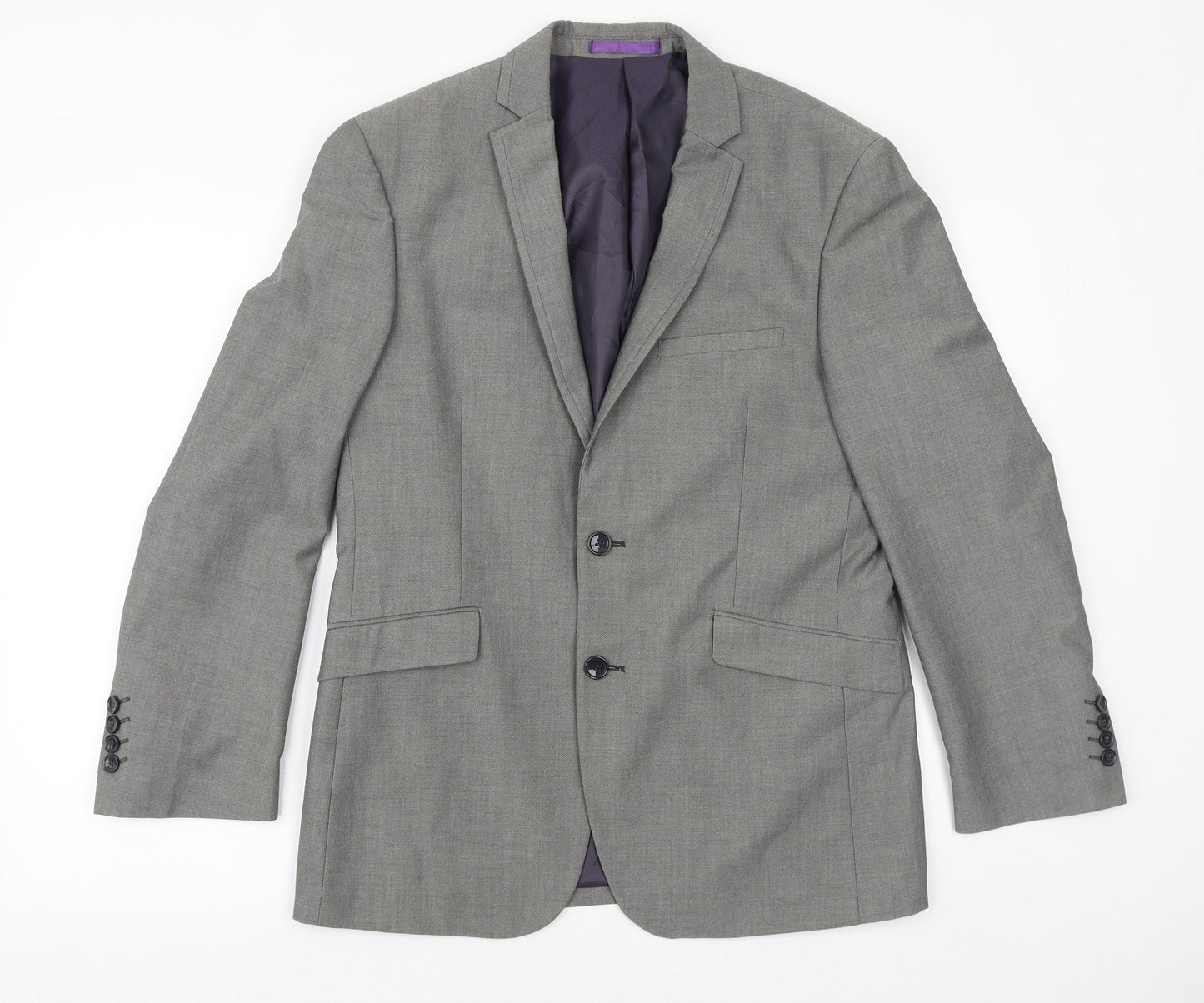 Mens UK Size 38 Burton Regular Grey Suit Jacket