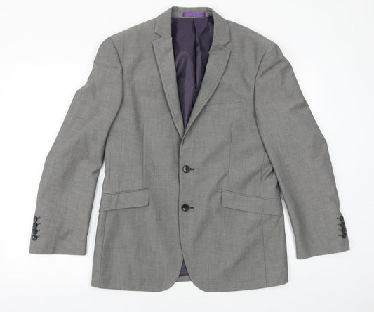 Mens UK Size 38 Burton Regular Grey Suit Jacket