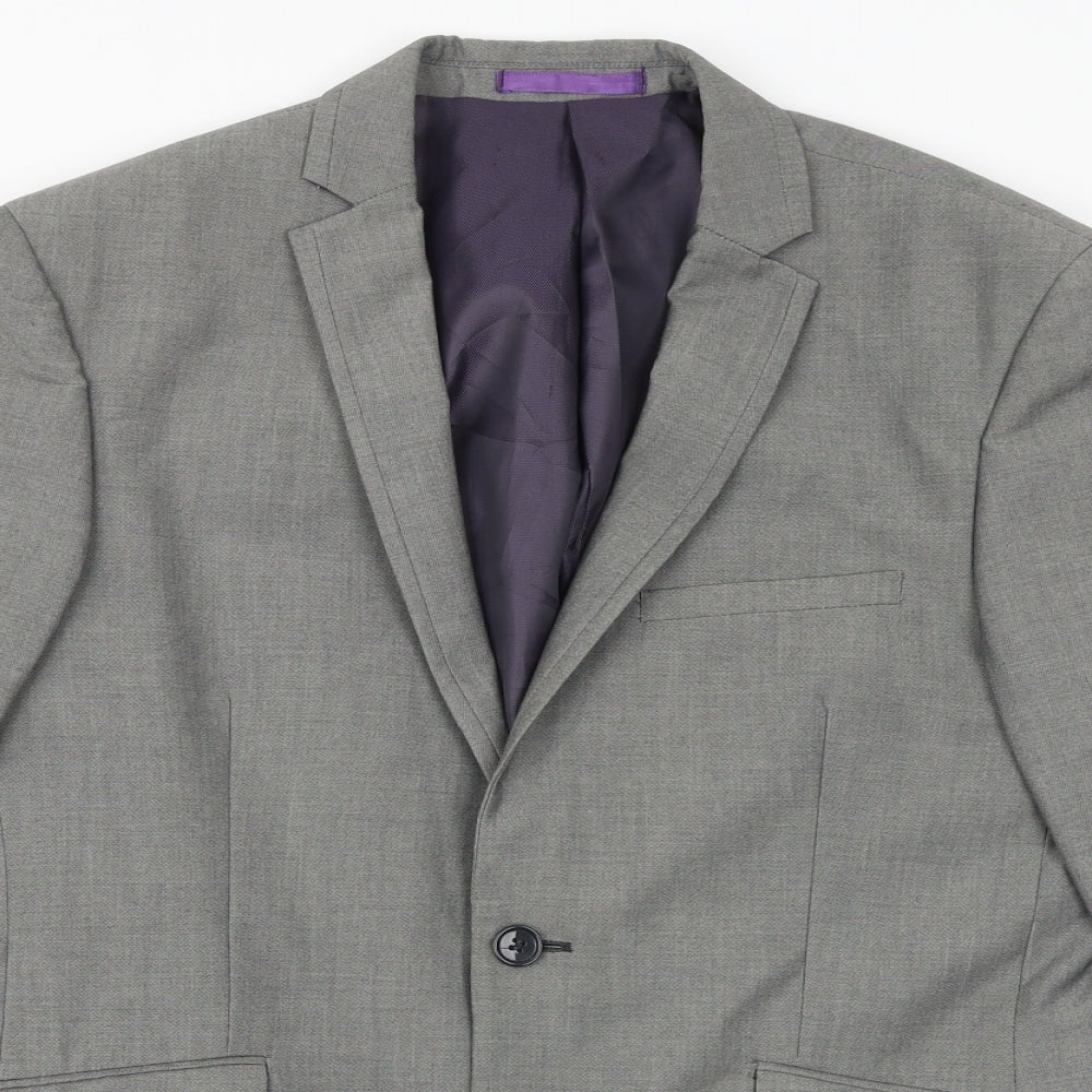 Mens UK Size 38 Burton Regular Grey Suit Jacket