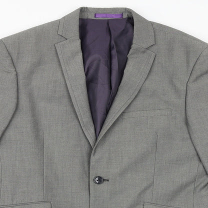 Mens UK Size 38 Burton Regular Grey Suit Jacket