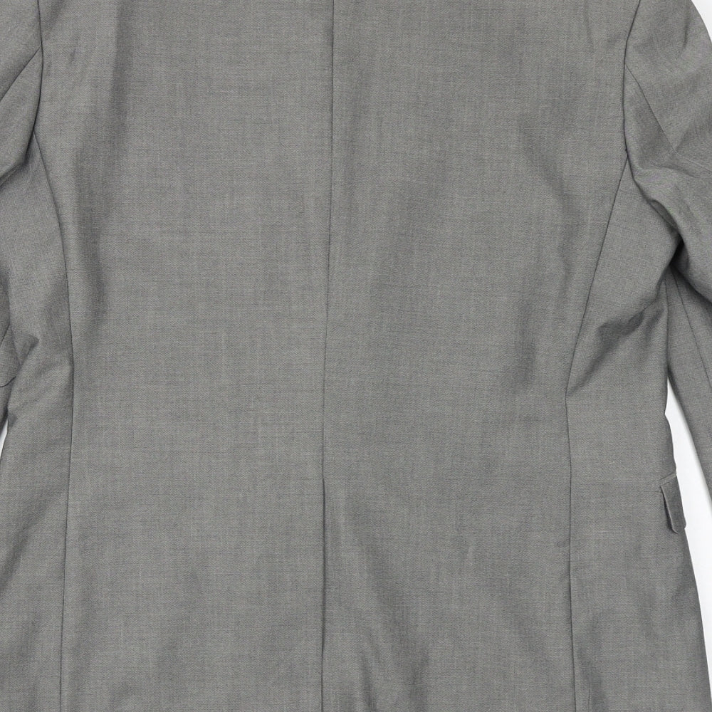 Mens UK Size 38 Burton Regular Grey Suit Jacket