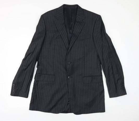 Mens UK Size 40 Preworn Regular Black Suit Jacket