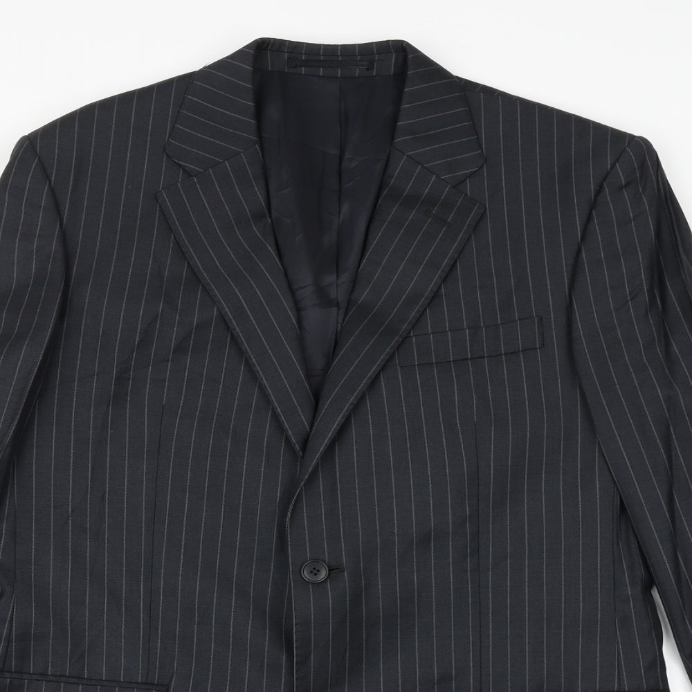 Mens UK Size 40 Preworn Regular Black Suit Jacket