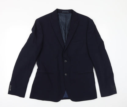 Mens UK Size 40 Marks and Spencer Regular Blue Suit Jacket