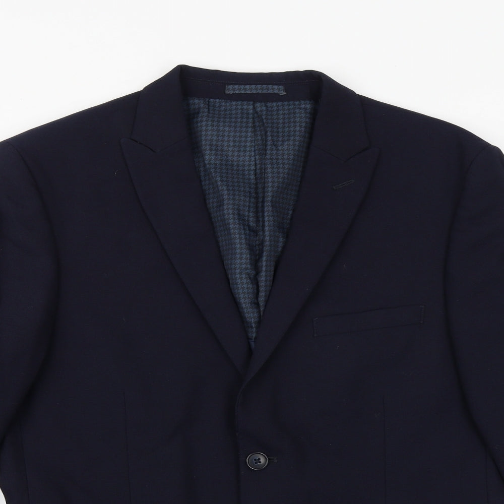 Mens UK Size 40 Marks and Spencer Regular Blue Suit Jacket