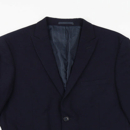 Mens UK Size 40 Marks and Spencer Regular Blue Suit Jacket